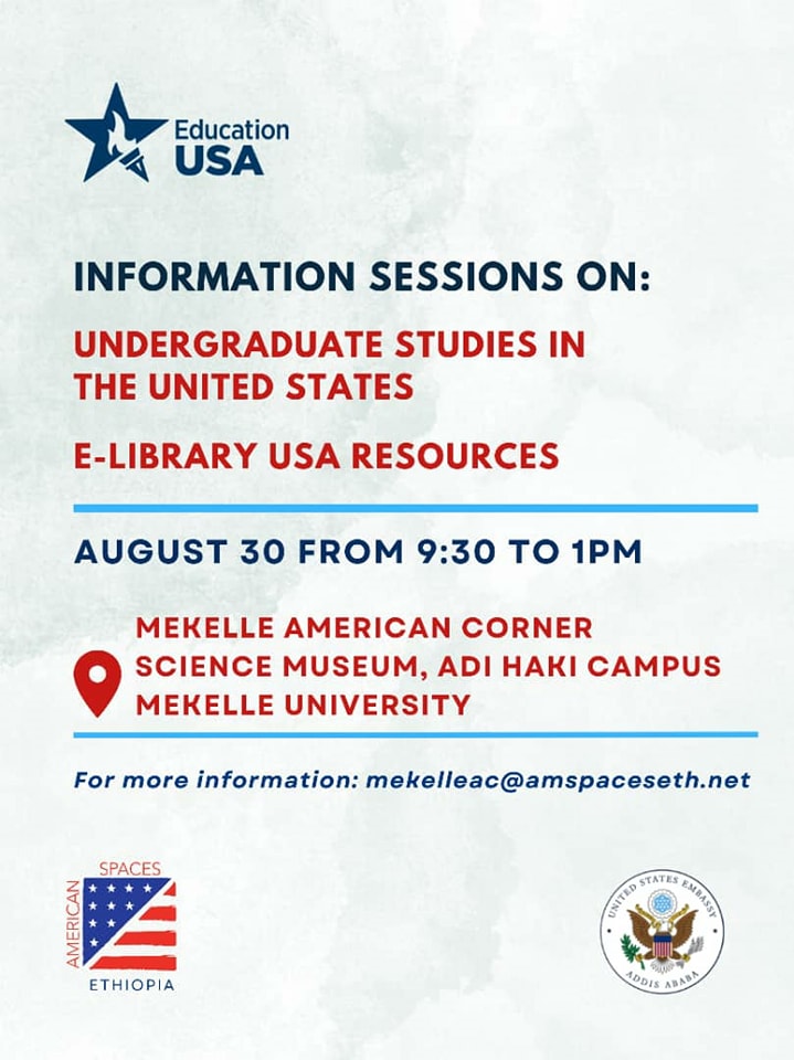 Come and join us in the Information Session about “Studying in the United States for Undergraduate Program.