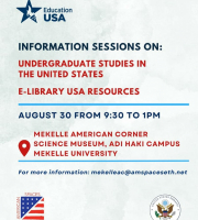 Come and join us in the Information Session about “Studying in the United States for Undergraduate Program.