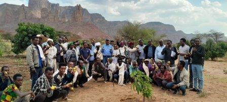 As part of the A4Store project kick-off workshop, participants paid a field visit at Mai Gobo, Hawzein, Tigray.